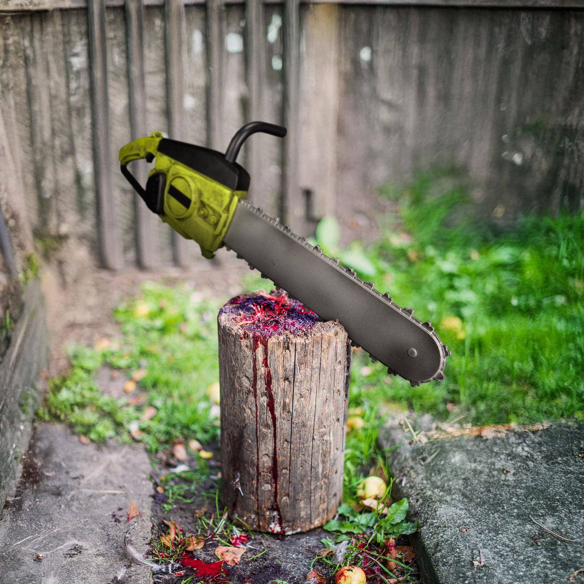 Alt View 3. Trick or Treat Studios - The Texas Chainsaw Massacre Economy Chainsaw Costume Accessory - Grey.