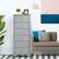 Alt View 1. Costway - Costway 6 Drawer Chest Dresser Clothes Storage Bedroom Tall Furniture Cabinet - Grey.