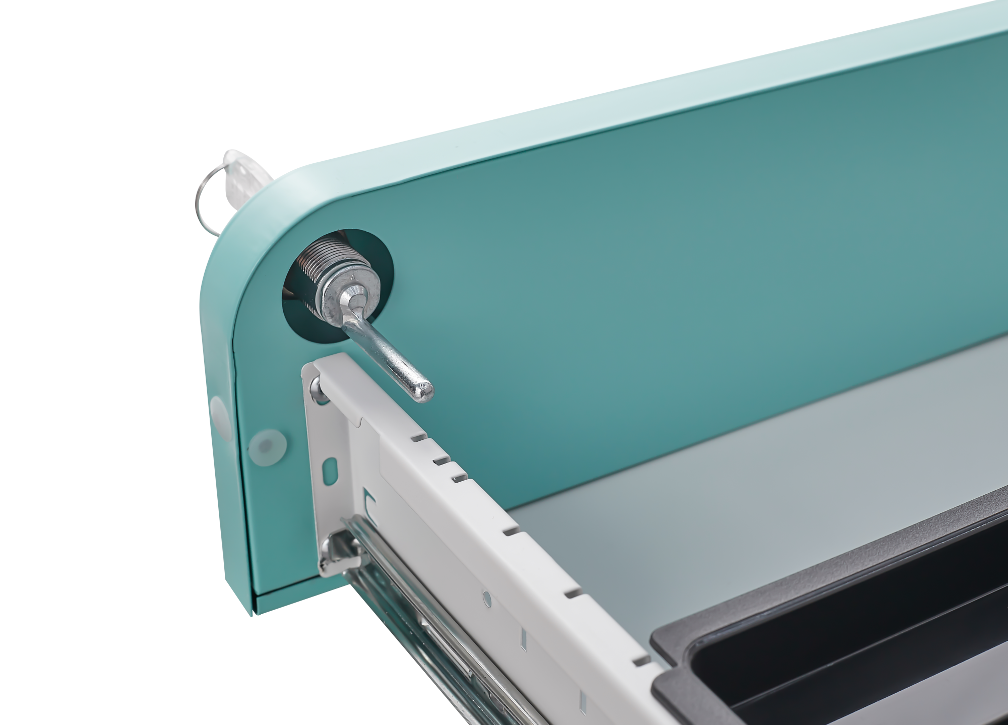 Alt View 4. GOODSILO - 3-Drawer Mobile File Cabinet Under Desk - Versatile Storage for Legal/Letter/A4 Files, Anti-Tilting, Steel - White+Green.