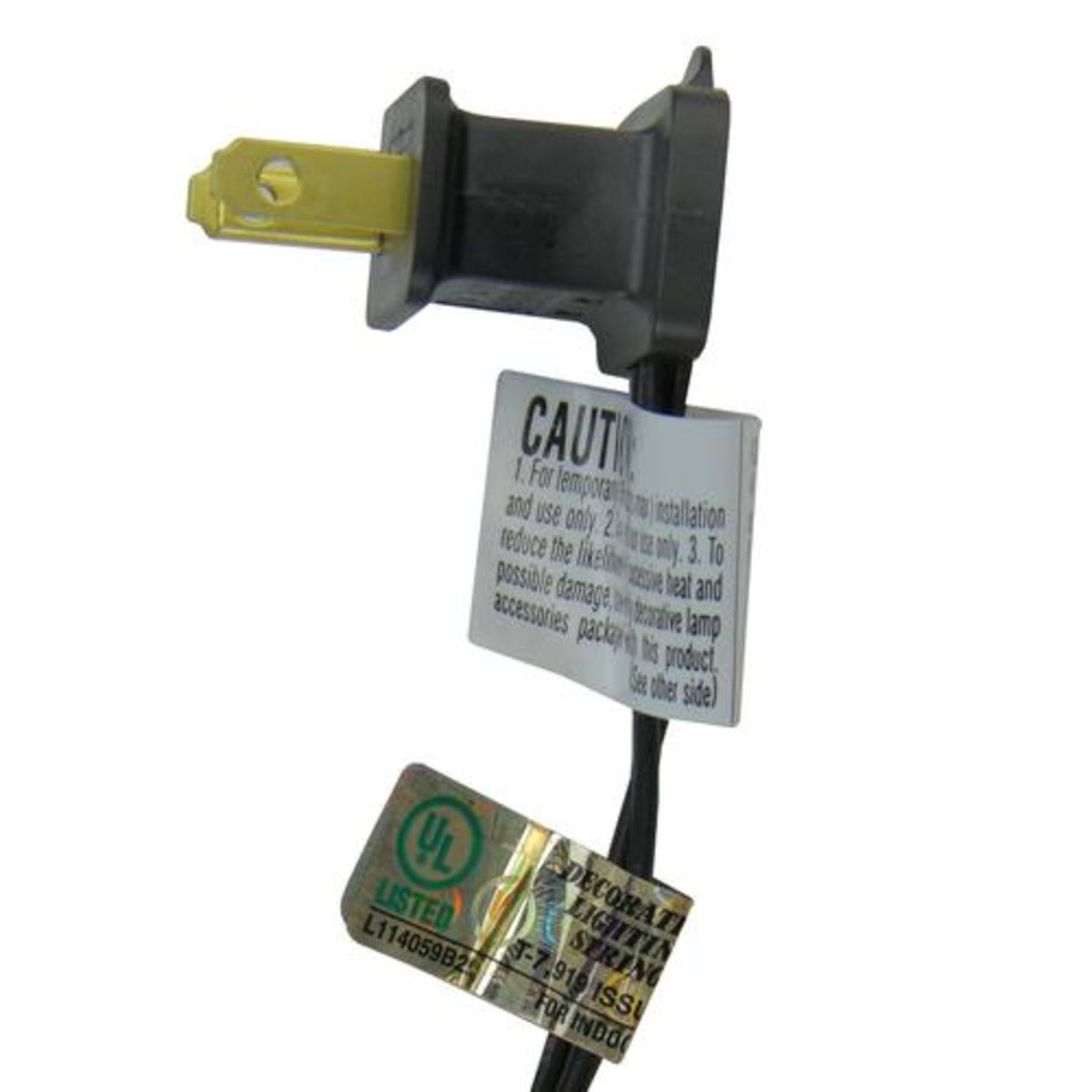 1. CAUTION: For temporary use only. 2. Installation: Reduce the likelihood of damage, heat and accessories. 3. To reduce the possibility of damage, heat and accessories, pack this product (see other side).

LISTED DECORATIVE LIGHTING STRING FOR ISSUES INDOOR

UL LISTED L114059B2 J-7,919