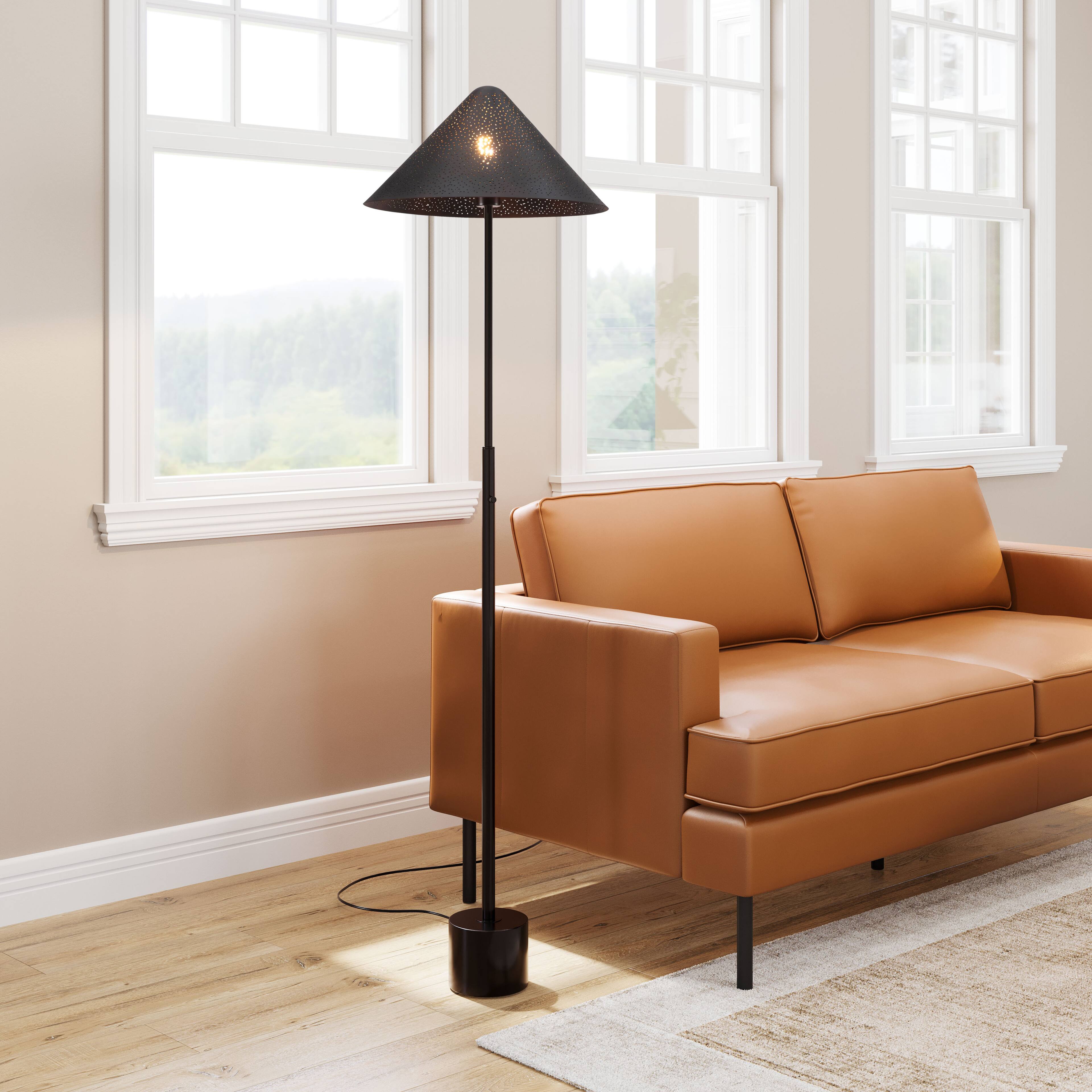 Angle. Hivvago - Cardo Floor Lamp Bronze - Bronze.