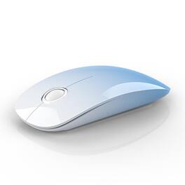 Cedar Assembly - Wireless Mouse Slim Dual Mode Computer Mice With Quiet Click Low Power And Portable For Macbook Laptop - Wireless - Gradient sky blue