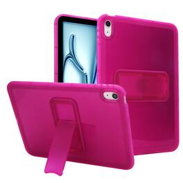 Dteck - Rugged Case for Apple iPad (A16) 11" 2025 & iPad 10th Gen 10.9" 2022, Hybrid Protective Cover with Built-In Kickstand - Rose