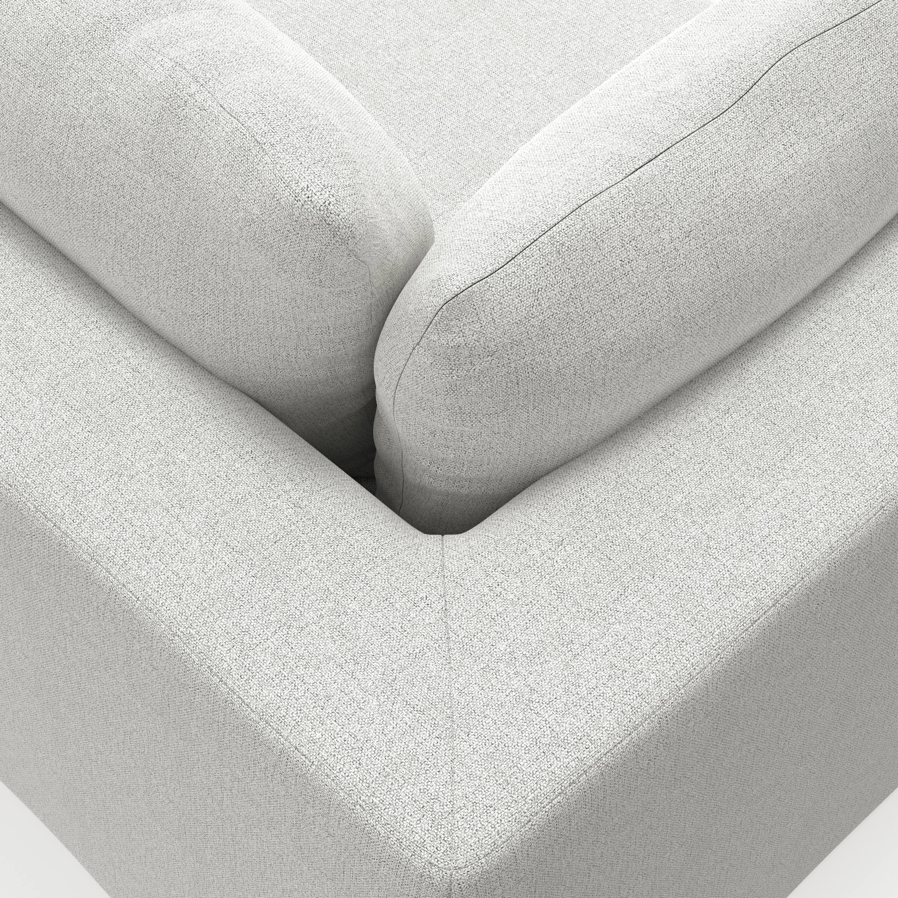 Alt View 6. Simpli Home - Jasmine Corner Sofa Module in Performance Fabric - Cloud Grey.