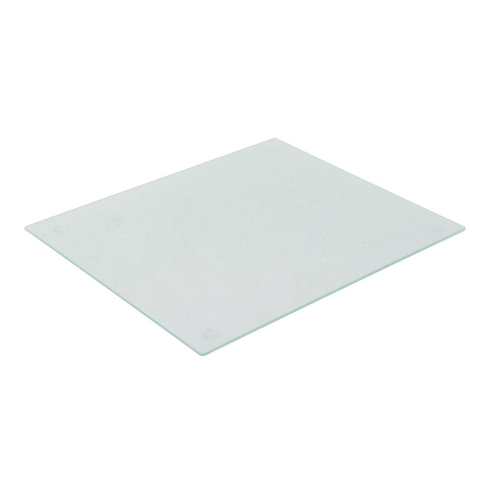 Angle. Farberware - 12'' x 14'' Glass Utility Cutting Board - White.