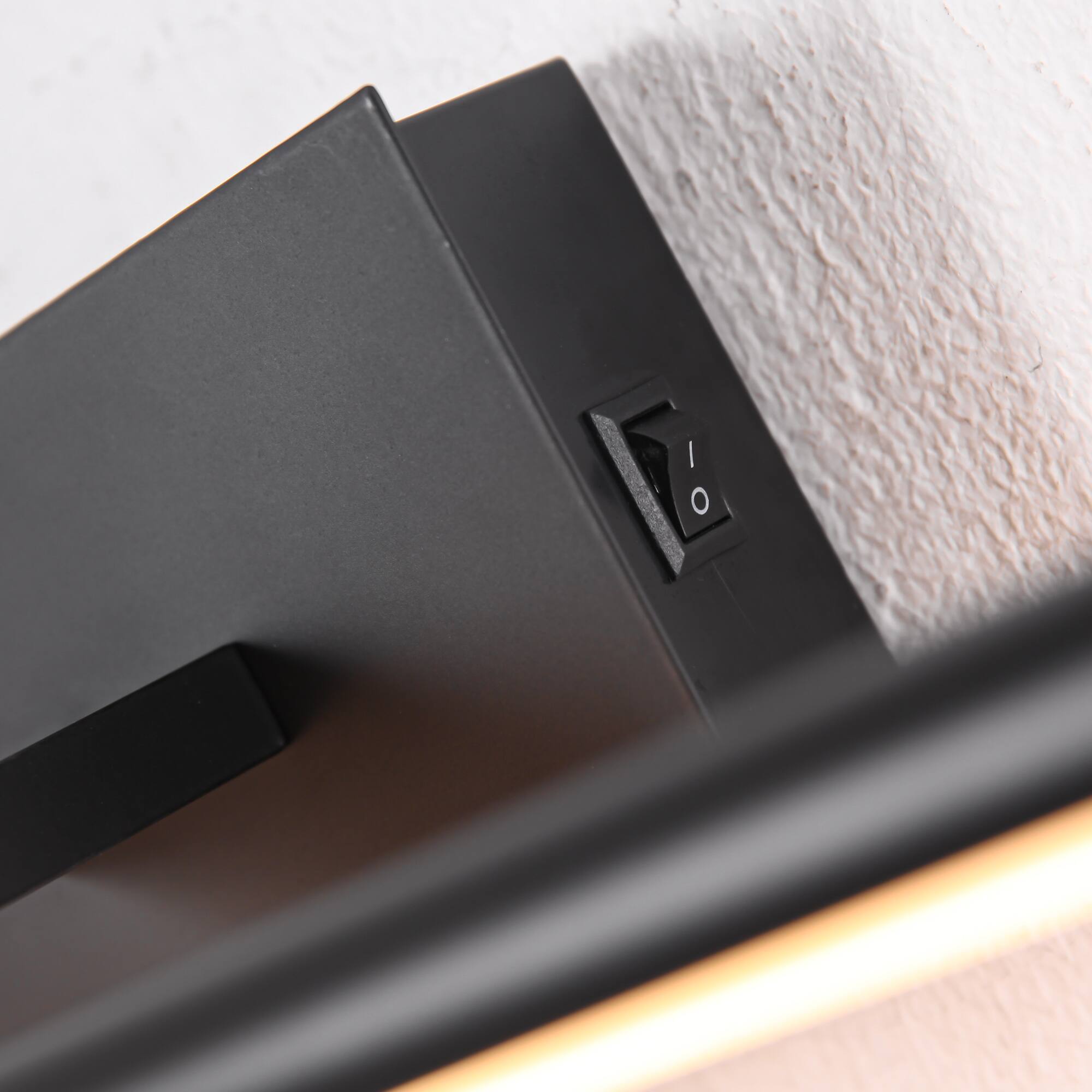 Alt View 8. Parrot Uncle - Battery-Powered 3000K LED Black Vanity Light with Remote Control - Black.