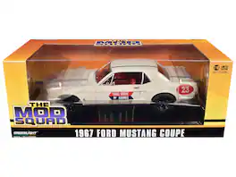 1967 Ford Mustang Coupe #23 "Thrill Circus By Karnes" 1/18 Diecast Model Car by Greenlight - White
