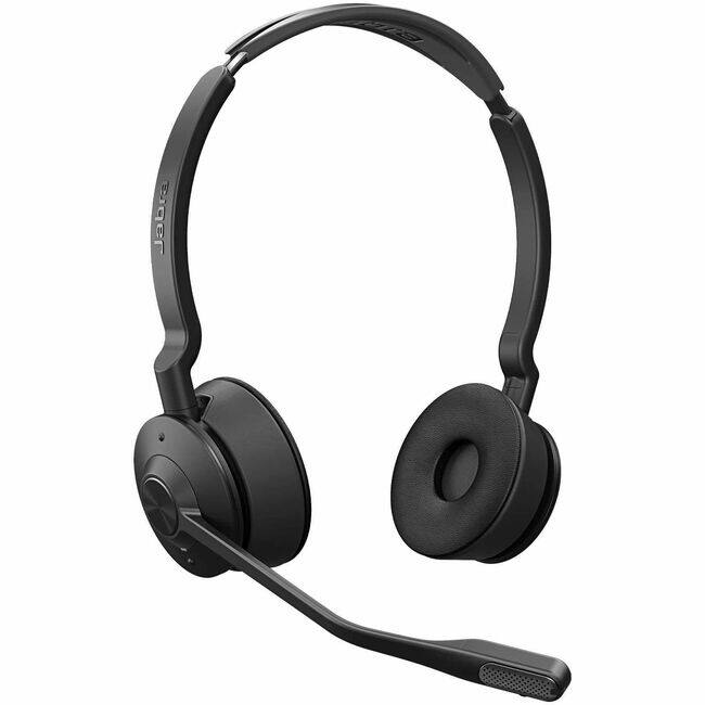 Front. Jabra - Jabra Engage 75 SE Headset - Stereo - Wireless - Bluetooth/DECT - 492.1 ft - 40 Hz to 16 kHz - Over-the-head, On-ear - Black.