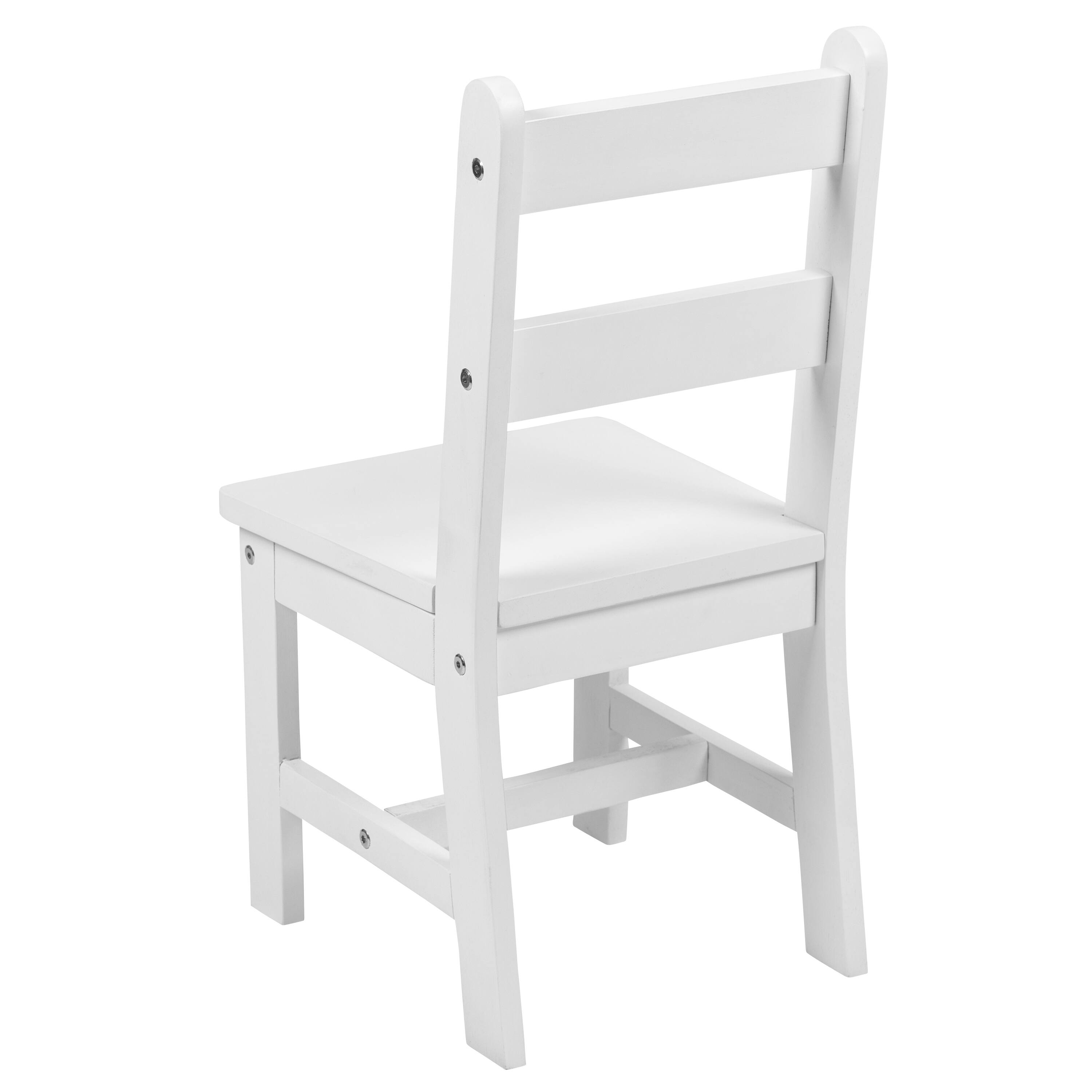 Alt View 21. Alamont Home - Kids Solid Hardwood Table and Chair Set for Playroom, Bedroom, Kitchen - 3 Piece Set - White.
