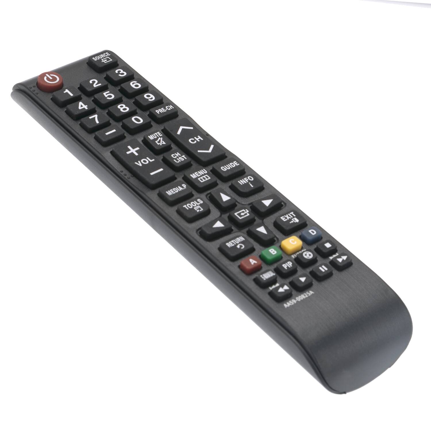 SOURCE E 3 2 6 1 5 9 4 8 PRE-CH 7 O - MUTE < CH + CH < VOL LIST - GUIDE MENU INFO i MEDIA.P TOOLS CZ EXIT -4 D RETURN C . A PIP " SOINA 4 44 AA59-00825A AASS