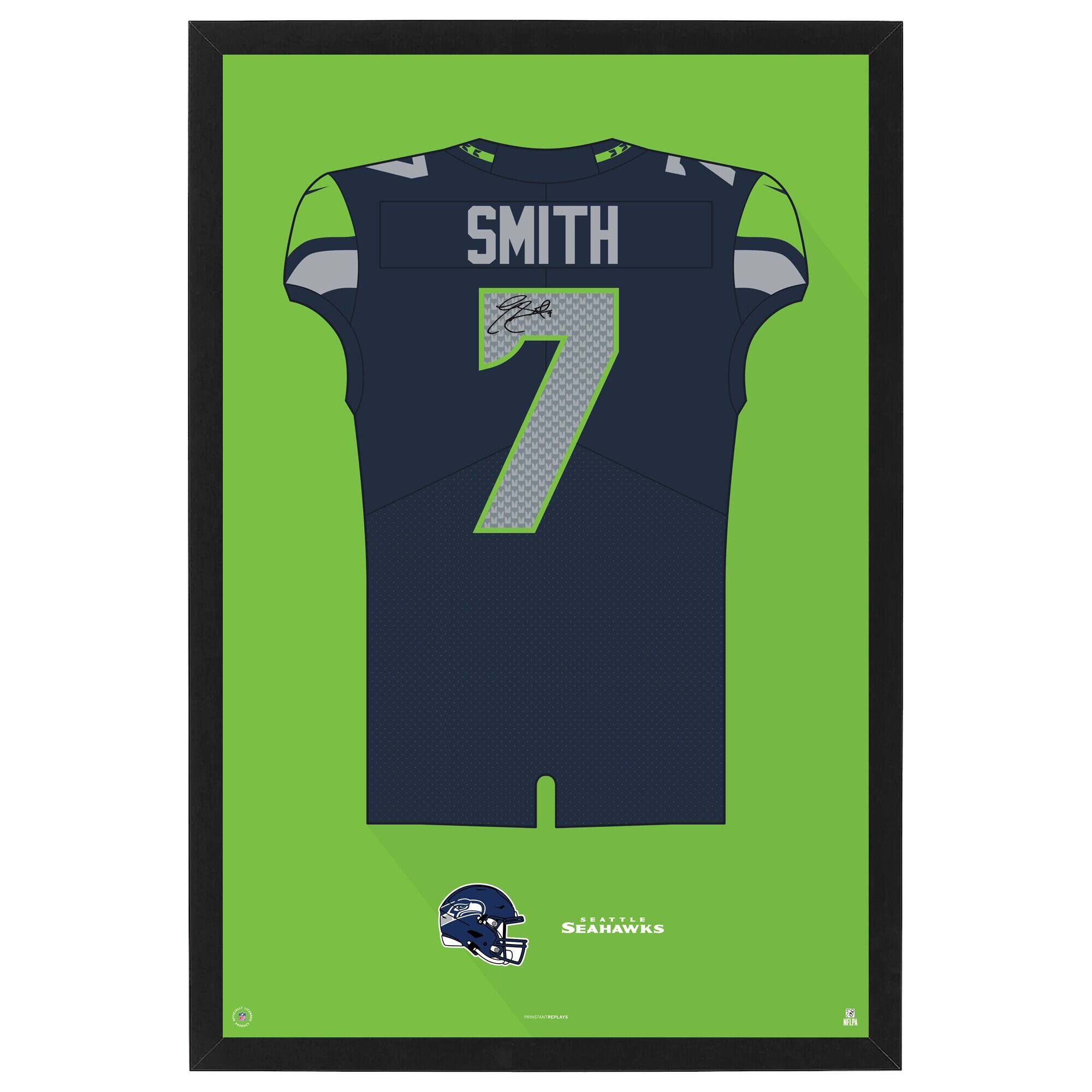 Geno Smith Seattle Seahawks Home Jersey Framed Art Print