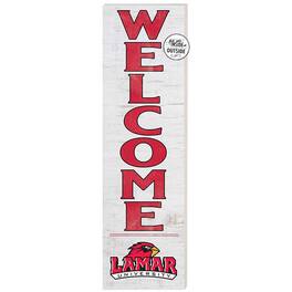 Jardine - Lamar Cardinals 10'' x 35'' Indoor/Outdoor Welcome Sign - White
