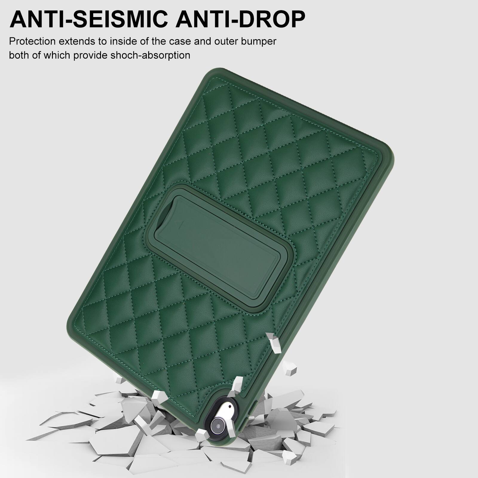 ANTI-SEISMIC ANTI-DROP  
Protection extends to inside of the case and outer bumper both of which provide shock-absorption