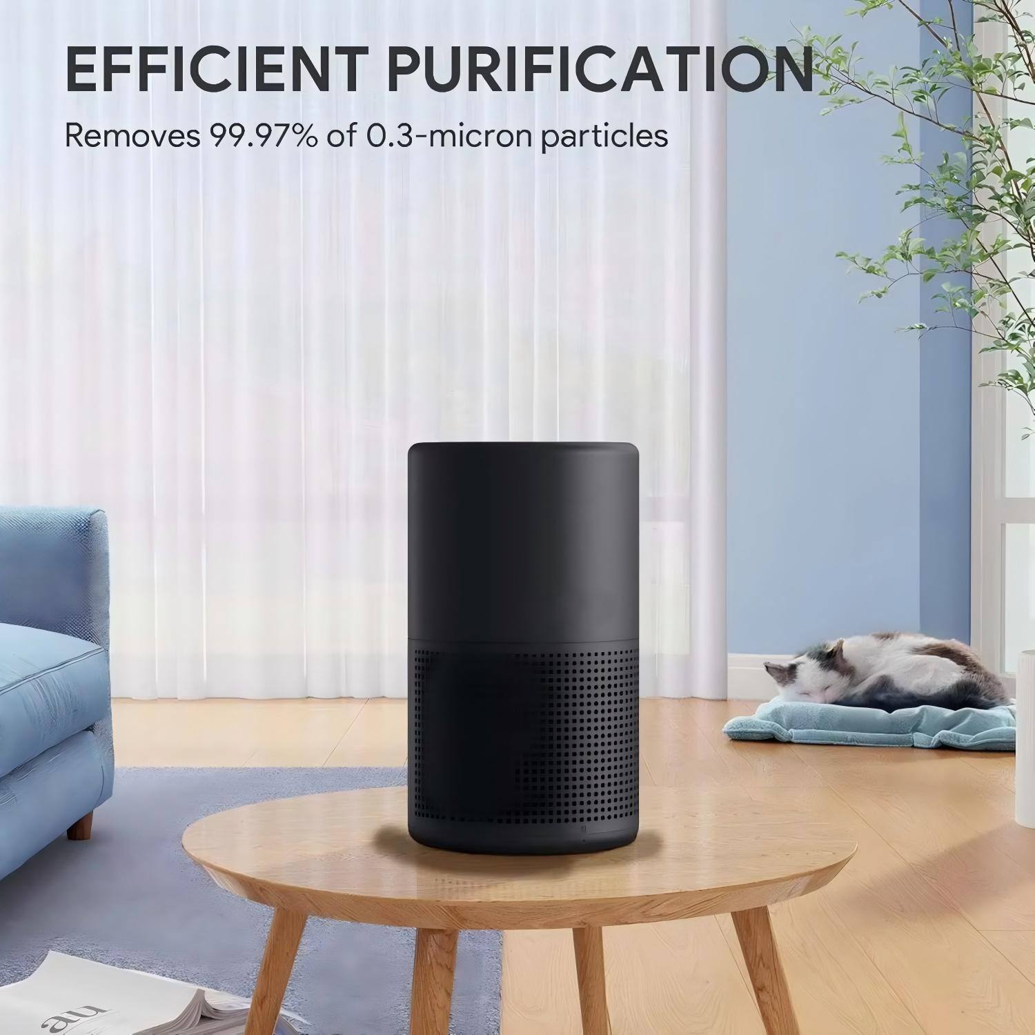 EFFICIENT PURIFICATION  
Removes 99.97% of 0.3-micron particles