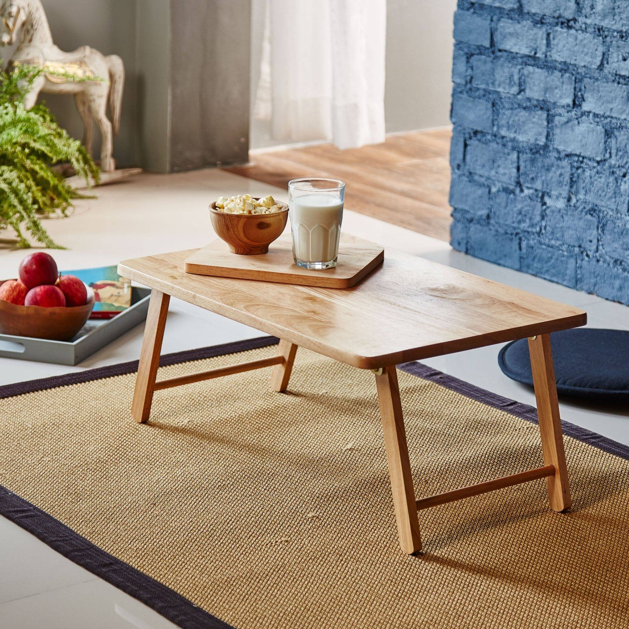 Alt View 4. PJ Wood - PJ Wood Folding Laptop Desk Tray Portable Bed Table for Computer Work, Natural.