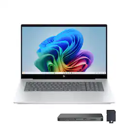 HP - OmniBook X 17.3" FHD Touchscreen Laptop,Intel Ultra 7 258V,32GB RAM,4TB SSD+1TB Dock Set,Backlit,Win 11 - Silver