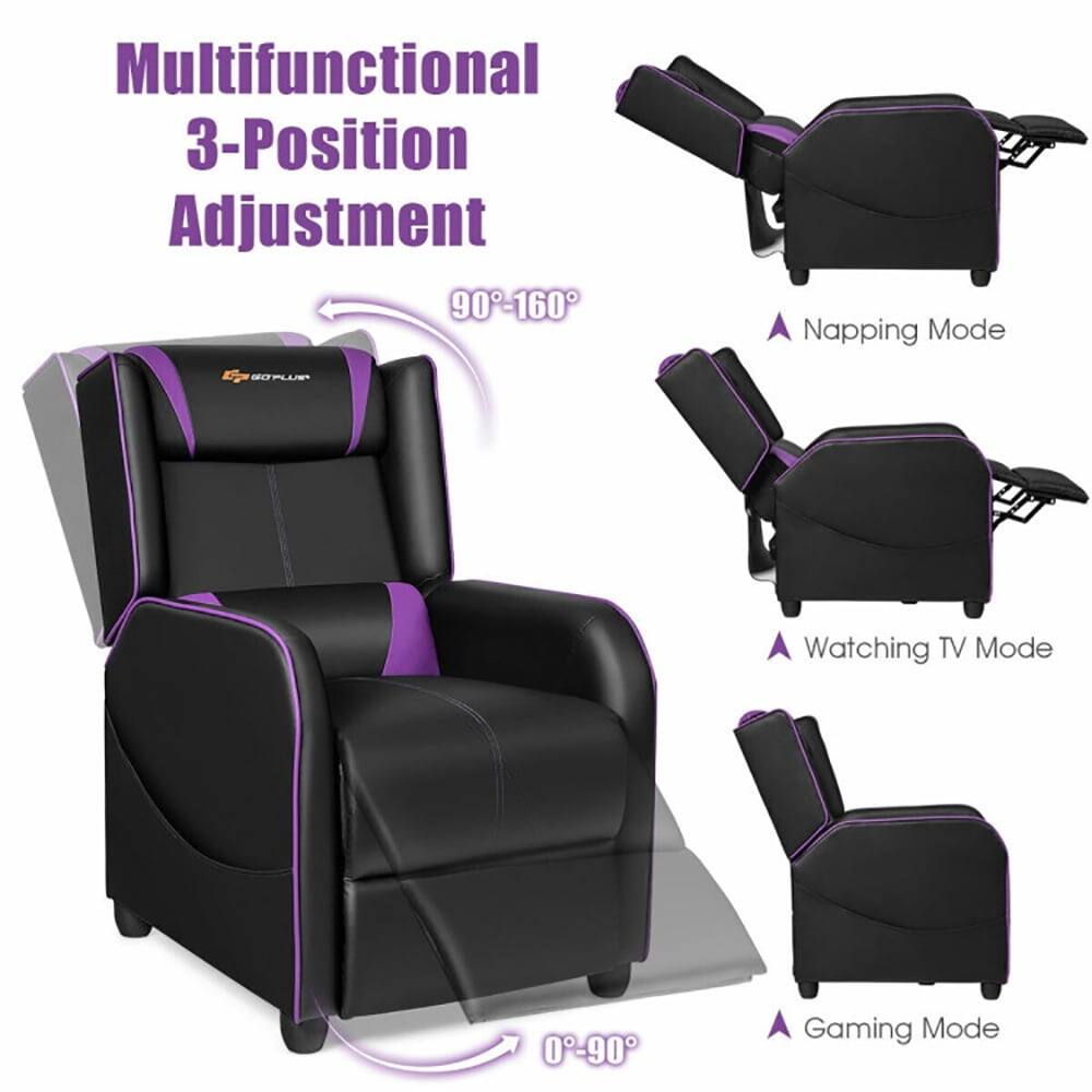Multifunctional 3-Position Adjustment

90°-160° Napping Mode

0°-90° Watching TV Mode

0°-90° Gaming Mode