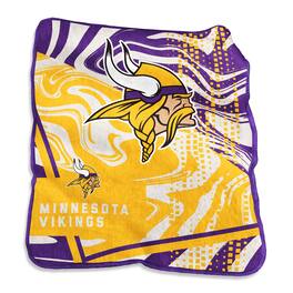 Logo Brands - Minnesota Vikings 50" x 60" Swirl Raschel Throw Blanket - Multicolor