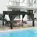 Left. Famapy - Extra Large Outdoor Gazebo with Steel Roof and Aluminum Frame, Curtains & Netting for Patio, Deck, Garden.