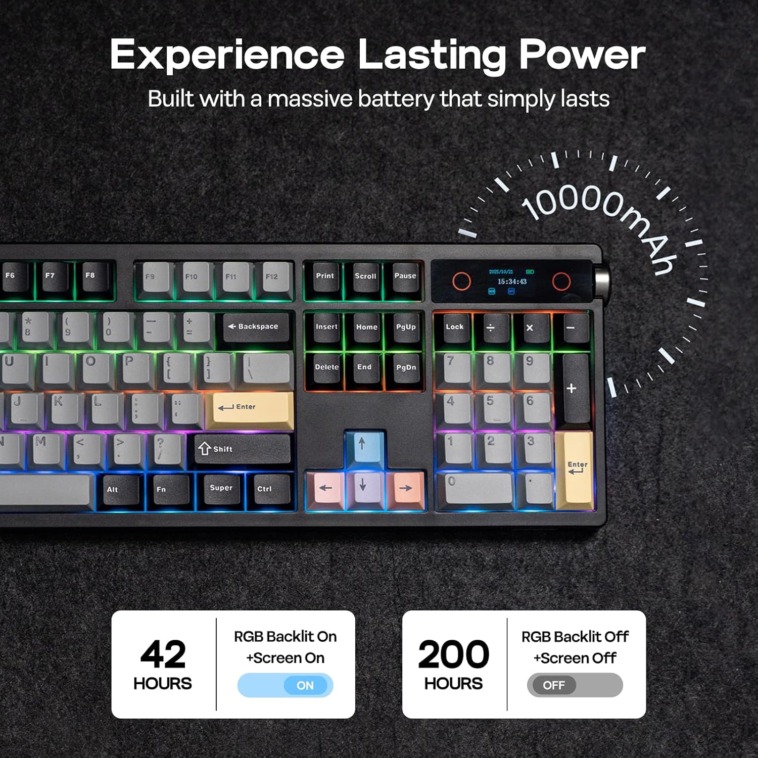 EPOMAKER TH108 PRO Full Size Gasket Wireless Mechanical Keyboard