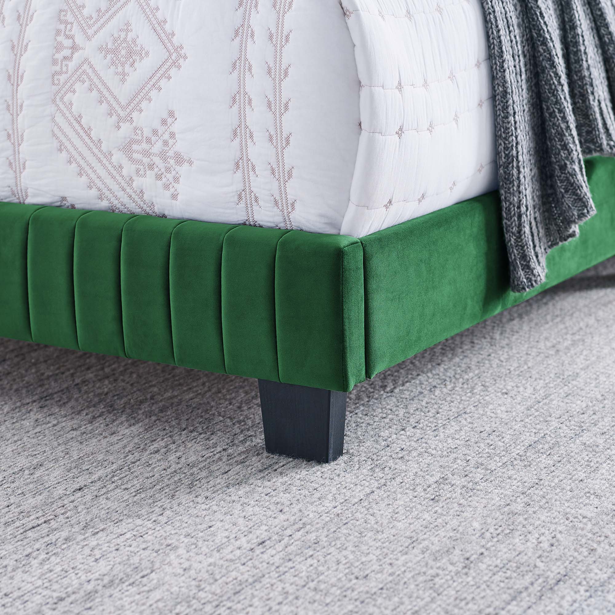 Alt View 5. Modway - Celine Channel Tufted Performance Velvet Full Platform Bed - Red.