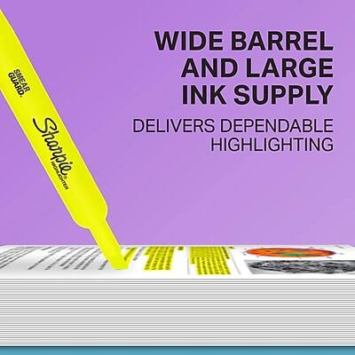 GUARD Sharpie HIGHLIGHTER  
WIDE BARREL AND LARGE INK SUPPLY  
DELIVERS DEPENDABLE HIGHLIGHTING