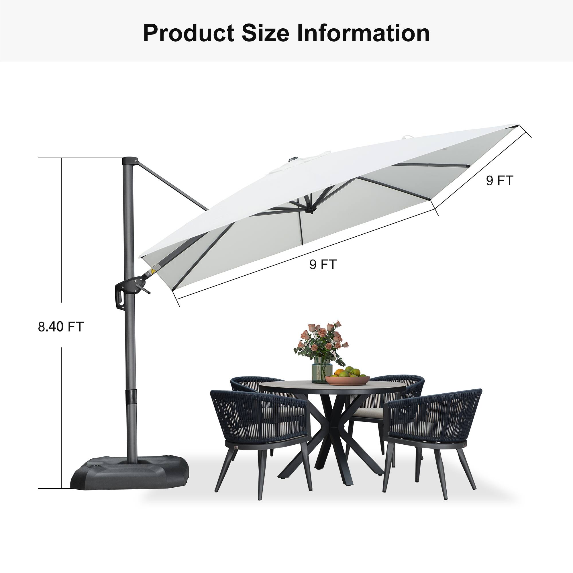 Product Size Information  
9 FT  
9 FT  
8.40 FT