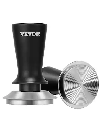 Front. VEVOR - Espresso Tamper 53mm, Spring Loaded Coffee Tamper, 30 lbs Tamper Tool Espresso, Stainless Tamper with Non-Slip Grip - Black.