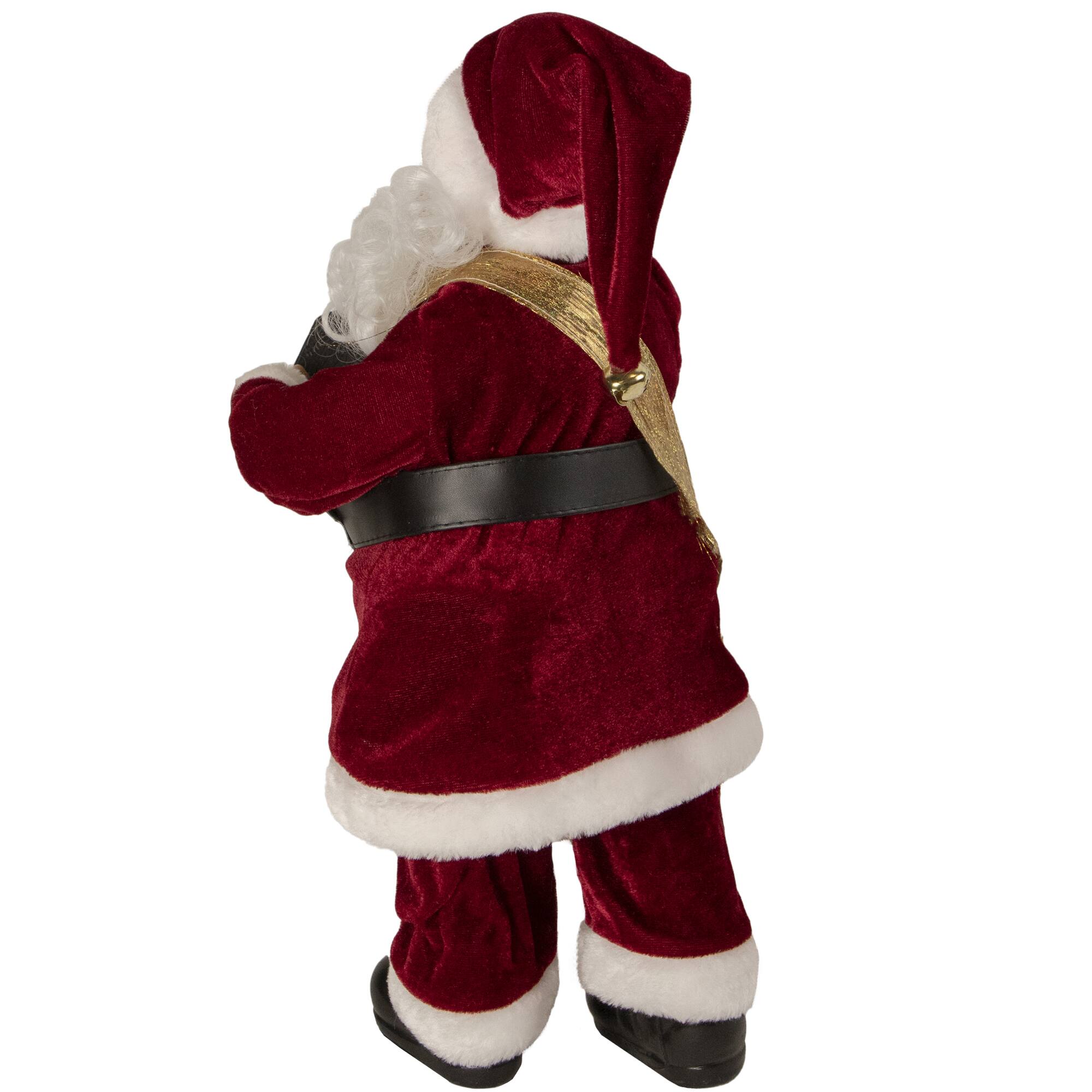 Alt View 4. Northlight - Animated and Musical Accordion Playing Santa Claus Christmas Figure - 18" - Red.