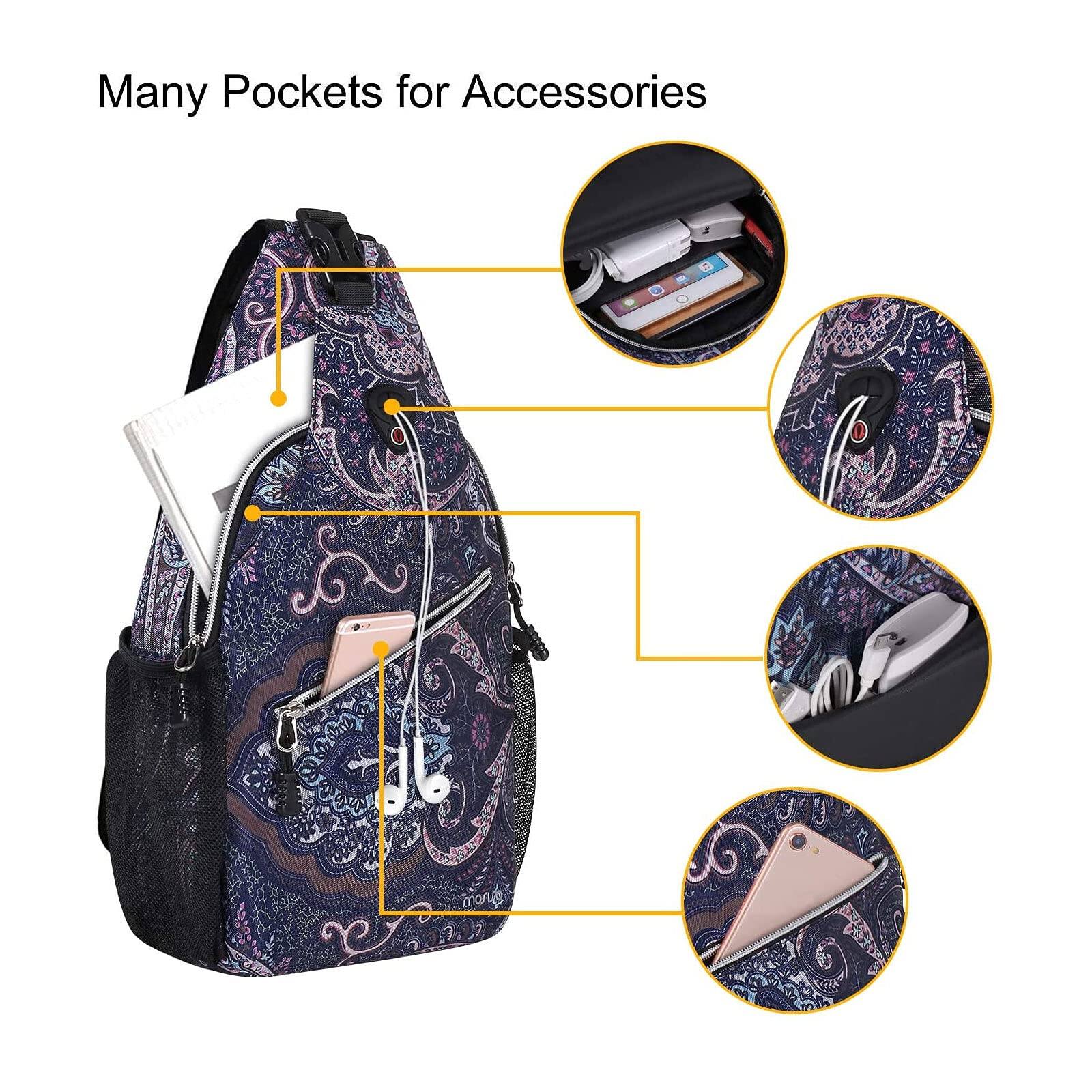 Many Pockets for Accessories

- Inside pocket with a charger and phone
- Pocket with earphones
- Pocket with a phone
- Pocket with a notebook
- Pocket with a phone and other items