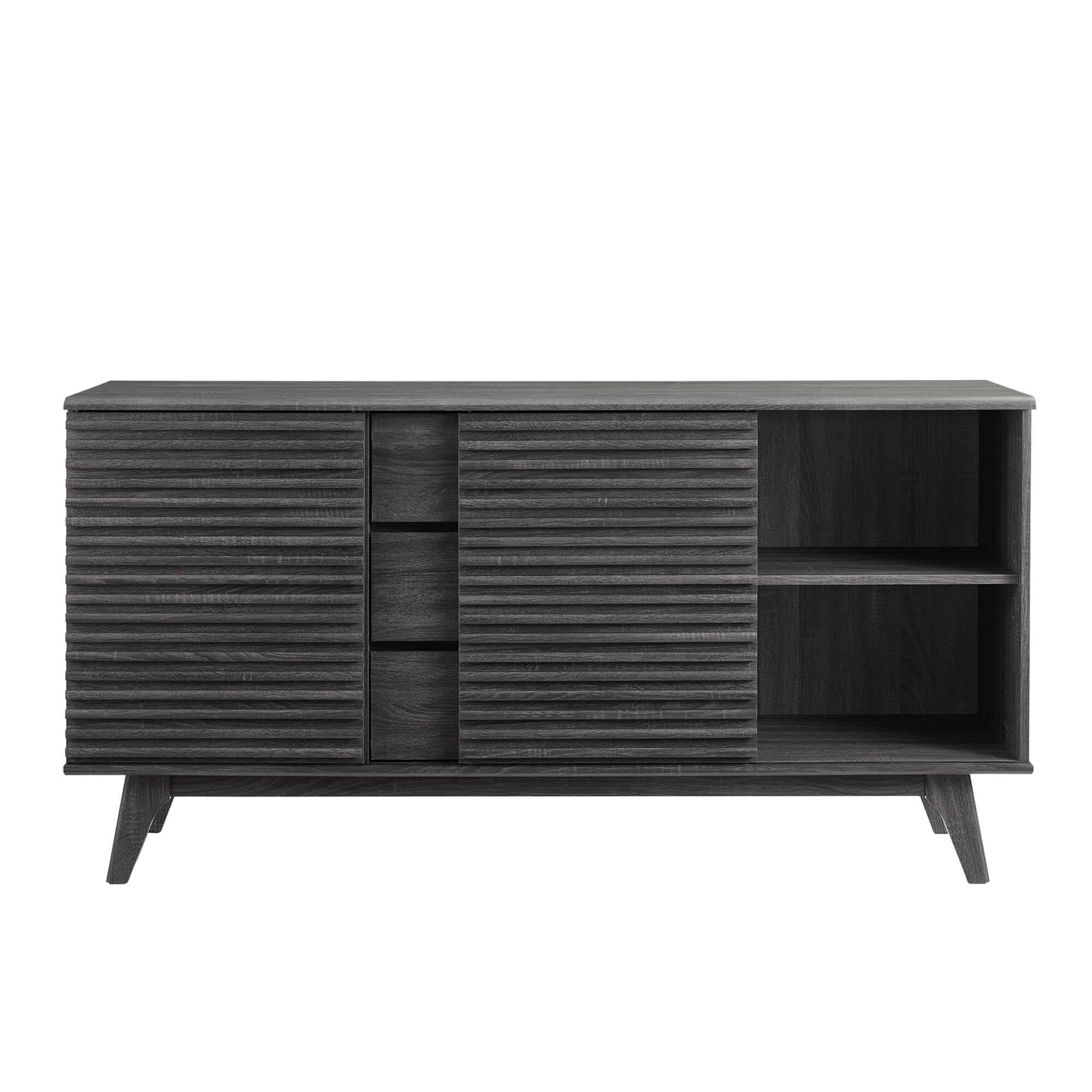 Alt View 4. Modway - Render 63" Sideboard Buffet Table or TV Stand by Modway - Charcoal.
