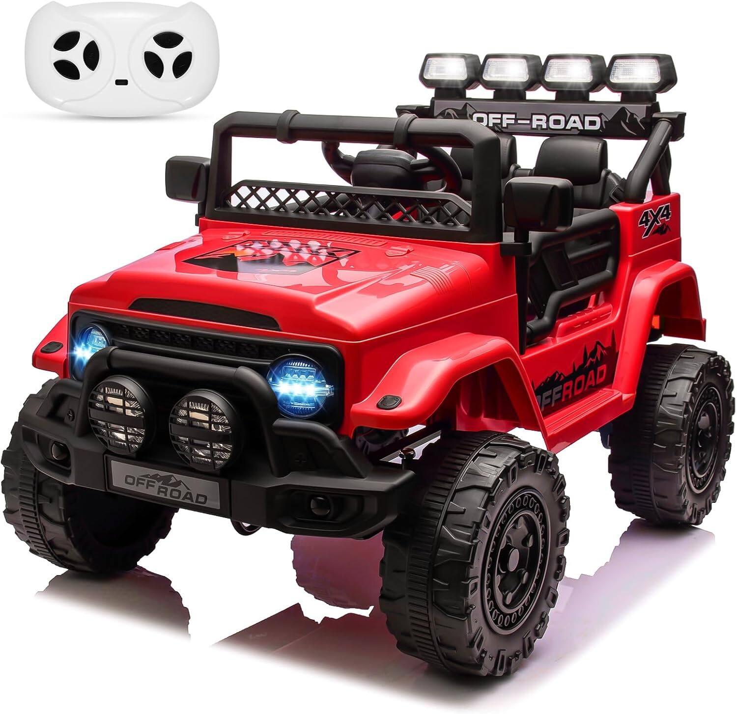 Electrodes Masters - 12V Kids Ride on Truck, Kids Ride on Car, with Parent Remote Control, 3 Speeds & LED Lights - Red price history on PriceWatchPro