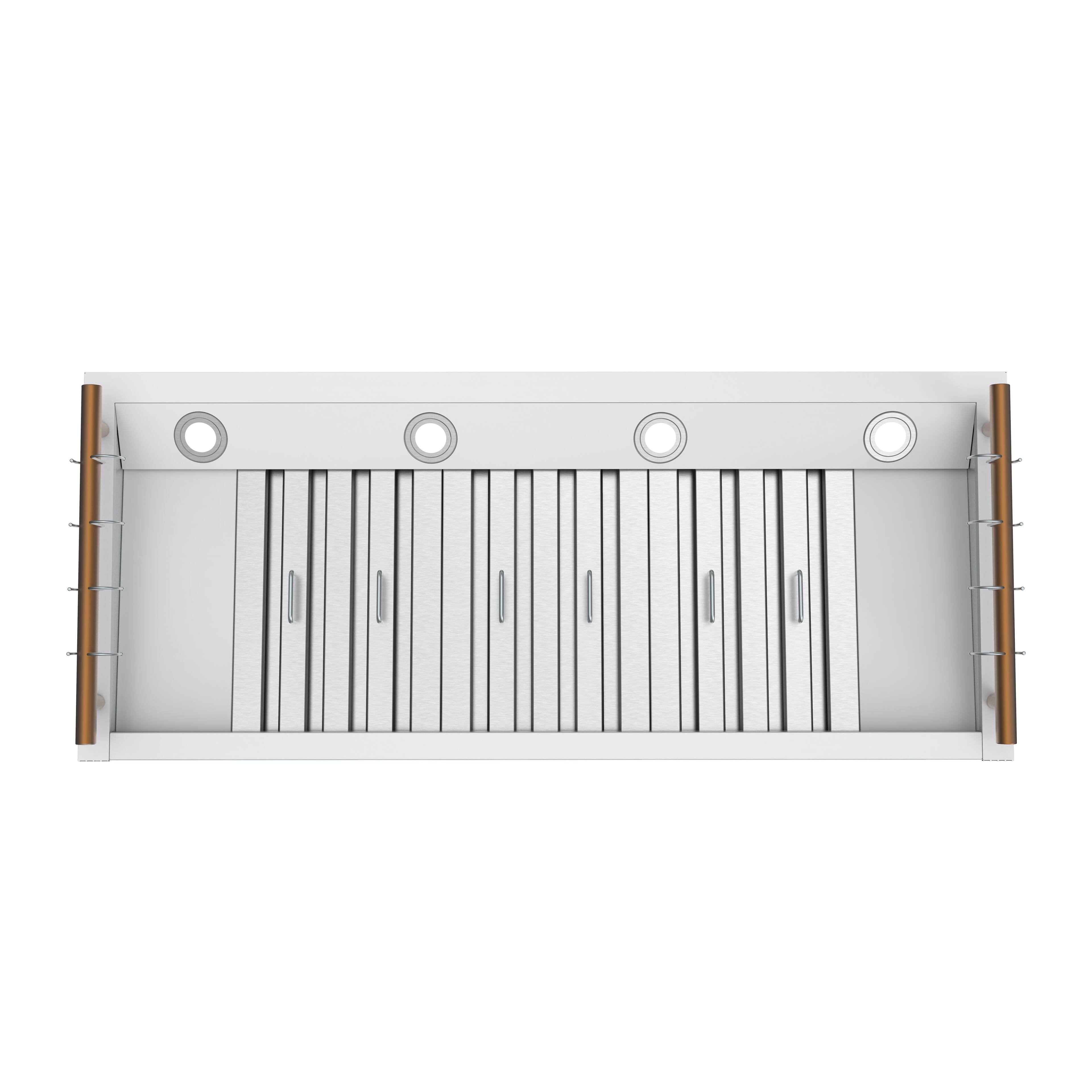 Back. Forno Appliances - Venezia 48 in. Wall-Mounted Externally Vented Range Hood - White.