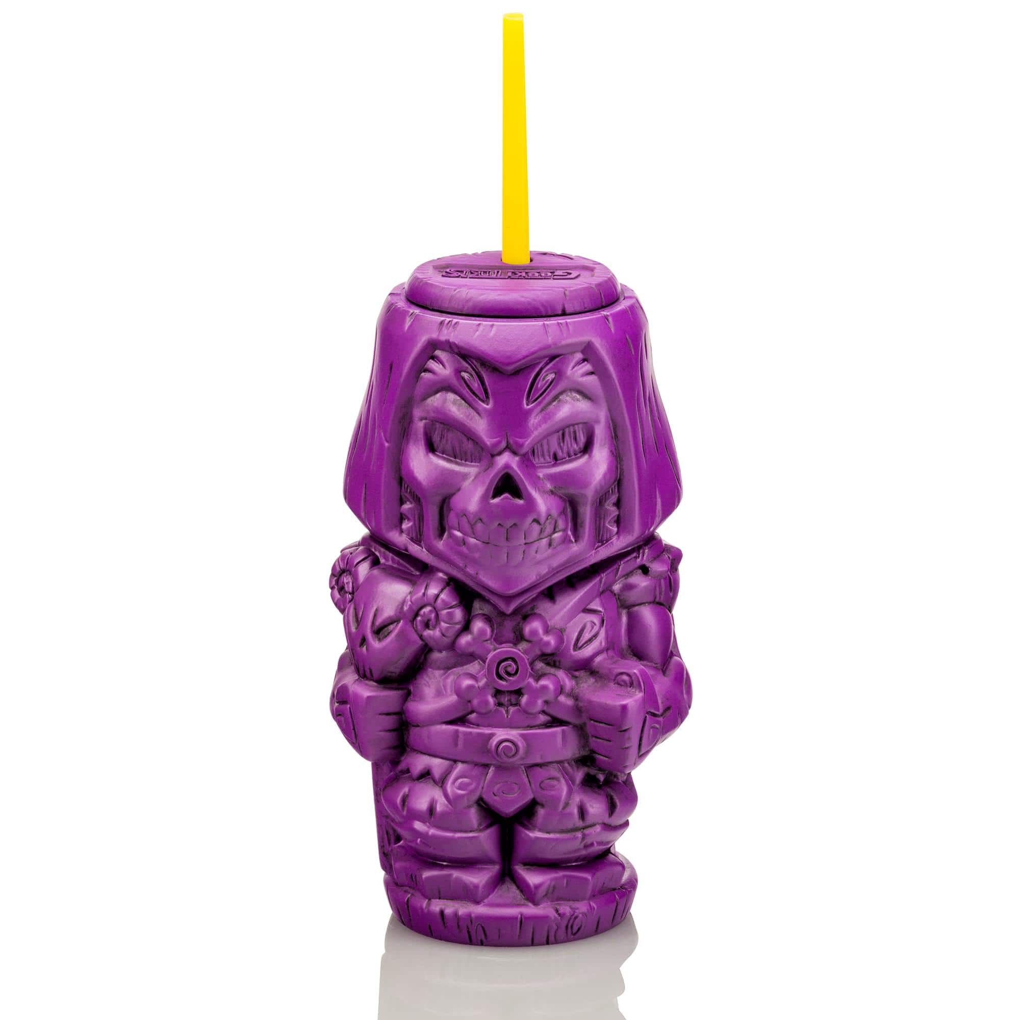 Geeki Tikis Masters of the Universe Skeletor Tumbler with Straw | 26 Ounces - Purple