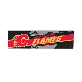 Evergreen Enterprises - Calgary Flames 5" x 18" Shadow Logo Wood Mantle Sign - Multicolor