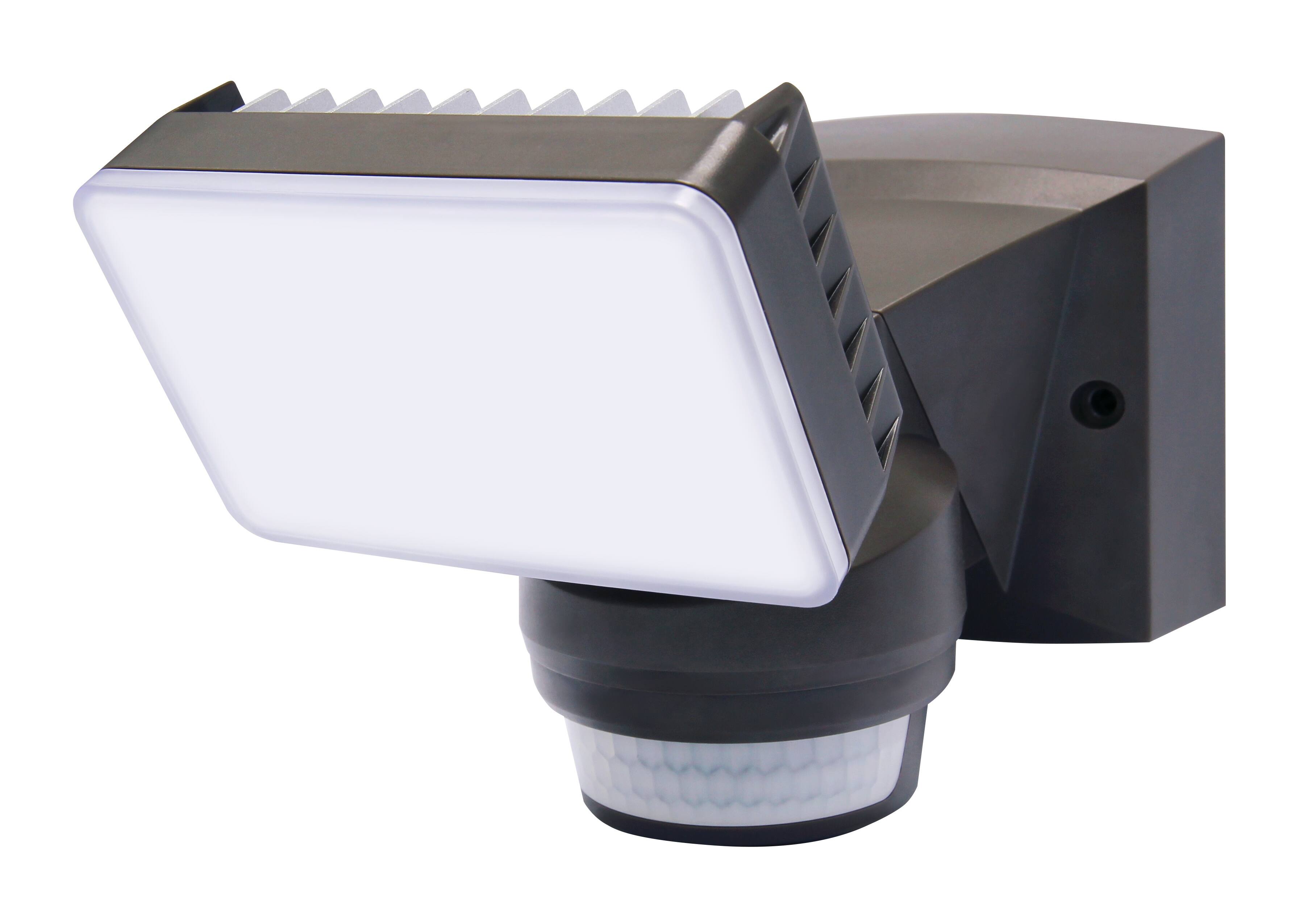 Alt View 2. IQ America - IQ America LED Outdoor Motion Security Flood Light 1600 Lumen 180 degree 70 ft Detection Wall Eave Universal Mount BZ - Bronze.