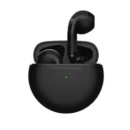 Cluzine - Black Semi-In-Ear TWS Earbuds Headphones, Bluetooth 5.0, Touch Control, 20H Total Playtime