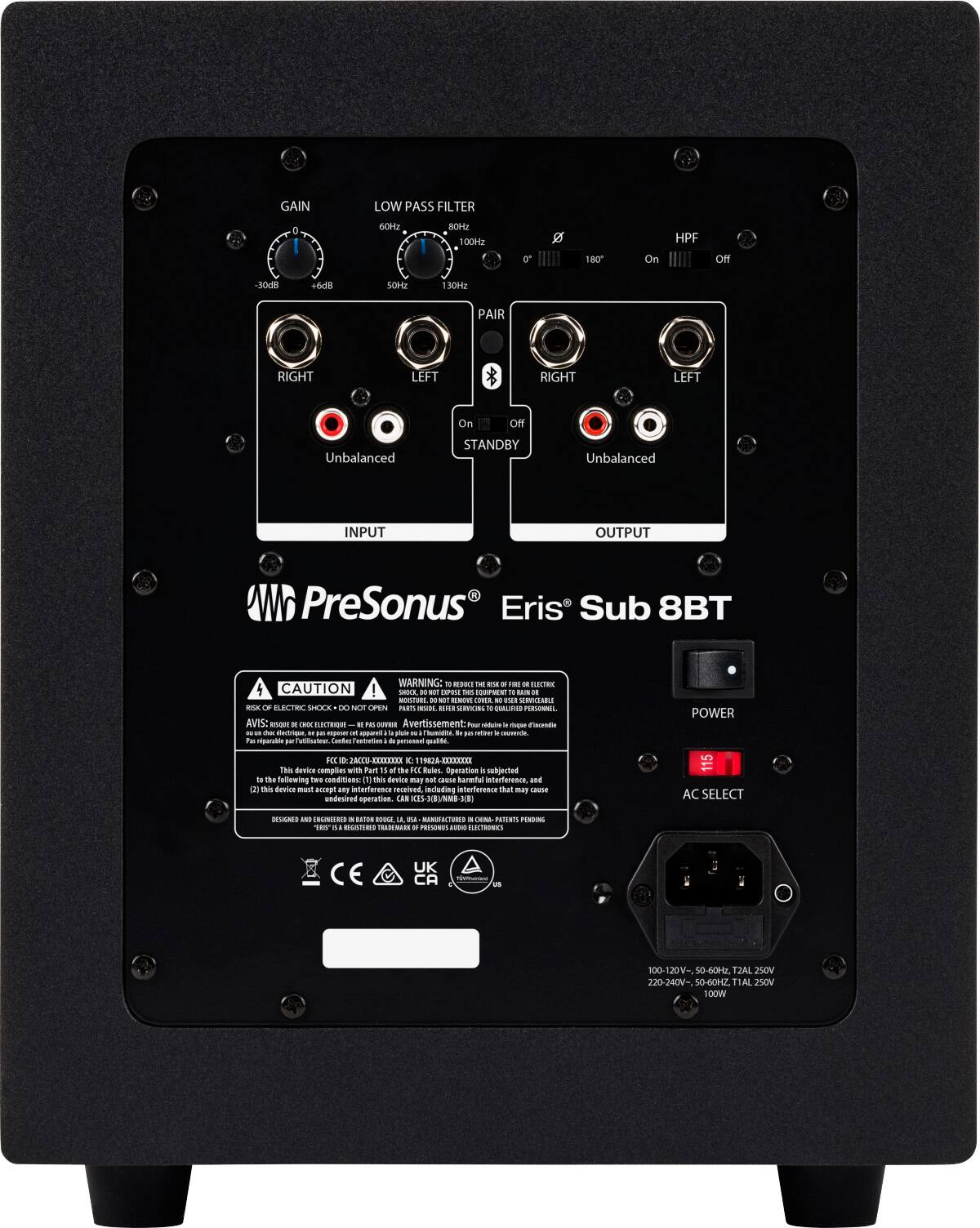 Alt View 11. PreSonus - Studio Monitors ERIS SUB 8BT - Black.