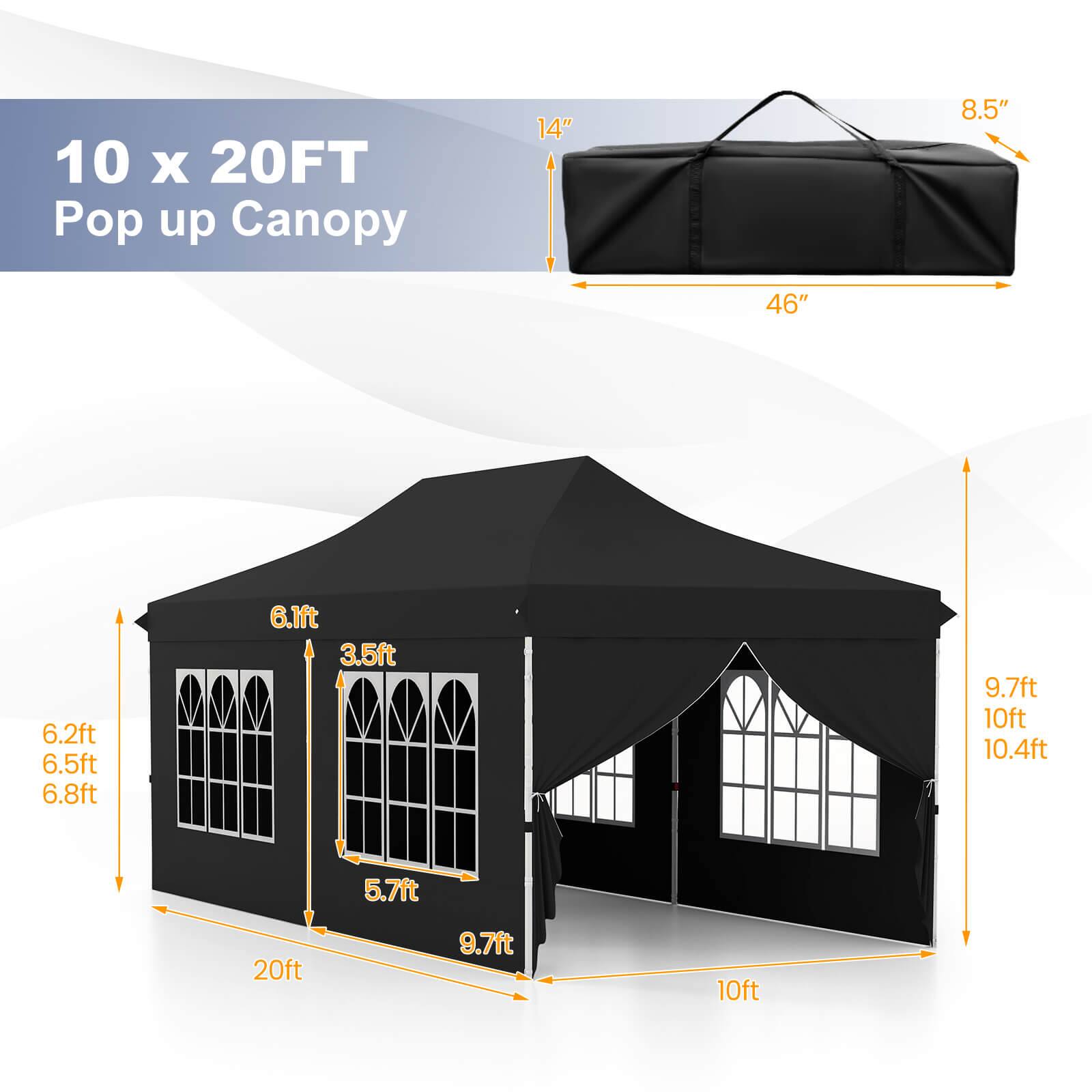 10 x 20FT Pop up Canopy
14"
8.5"
46"
6.2ft
6.5ft
6.8ft
6.1ft
3.5ft
9.7ft
10ft
10.4ft
5.7ft
20ft
9.7ft
10ft