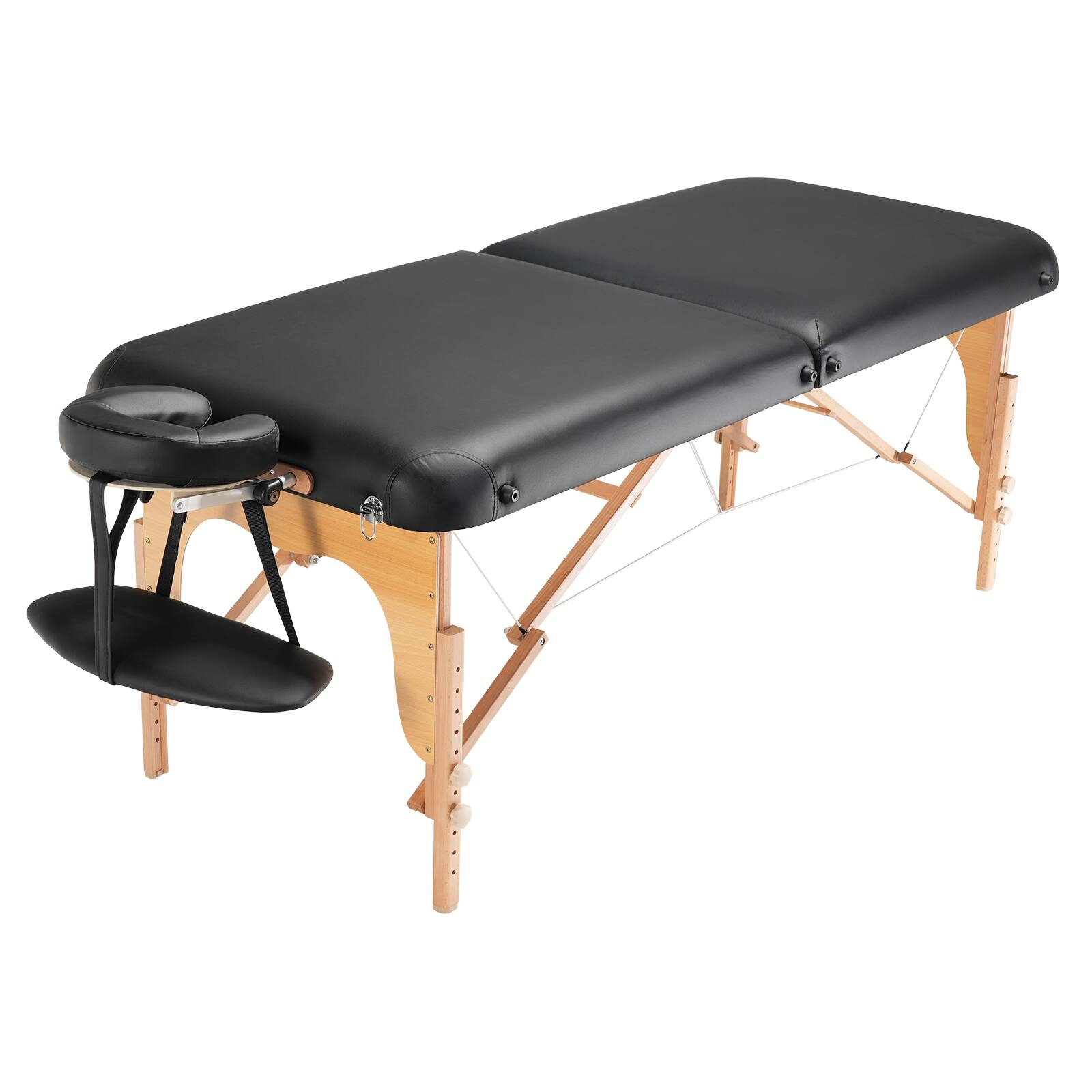 Alt View 5. VEVOR - Professional Wide Massage Table 30" W, Heavy Duty Folding Massage Table - Black.