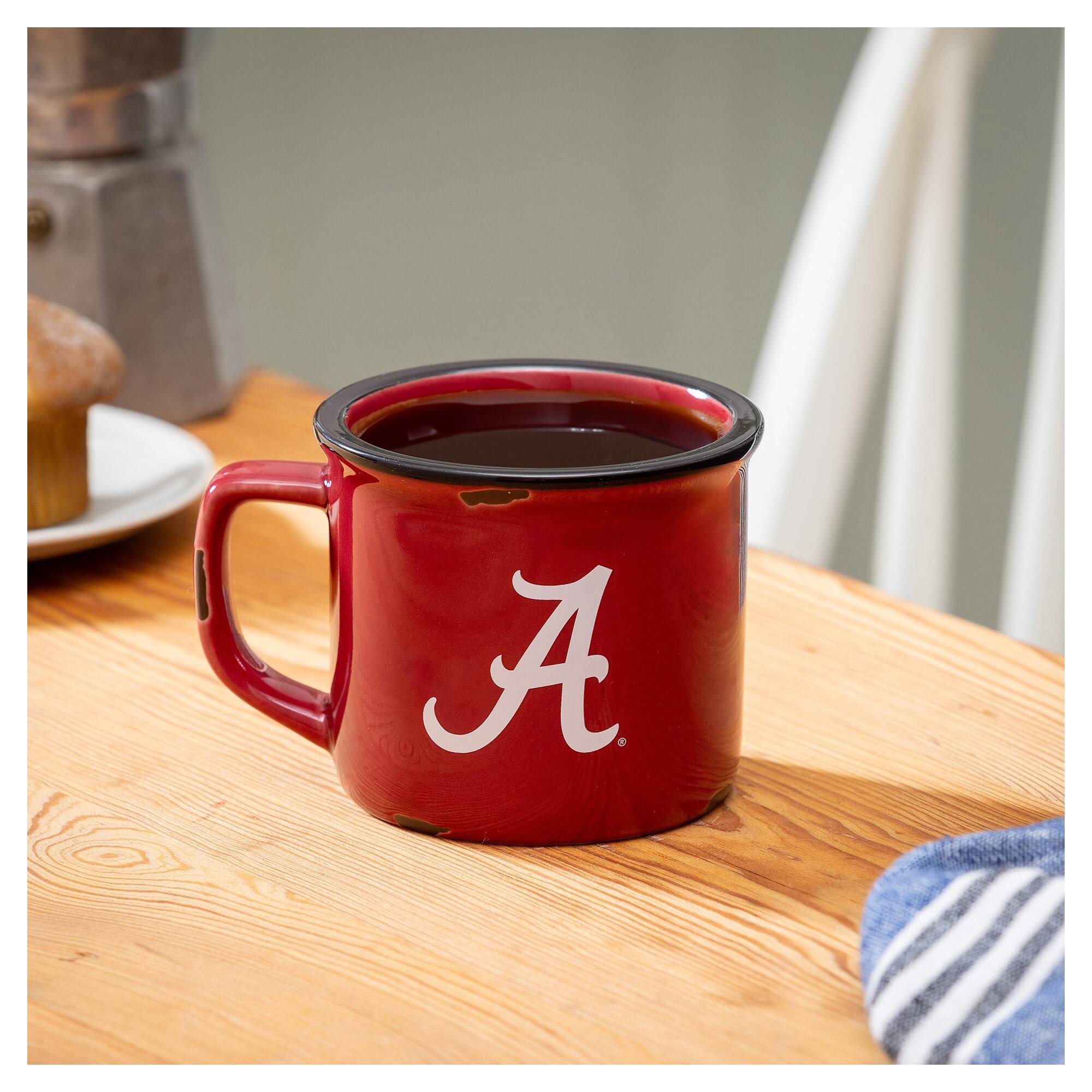Front. Evergreen Enterprises - Alabama Crimson Tide 14oz. Ceramic Camp Cup with Gift Box - Multicolor.