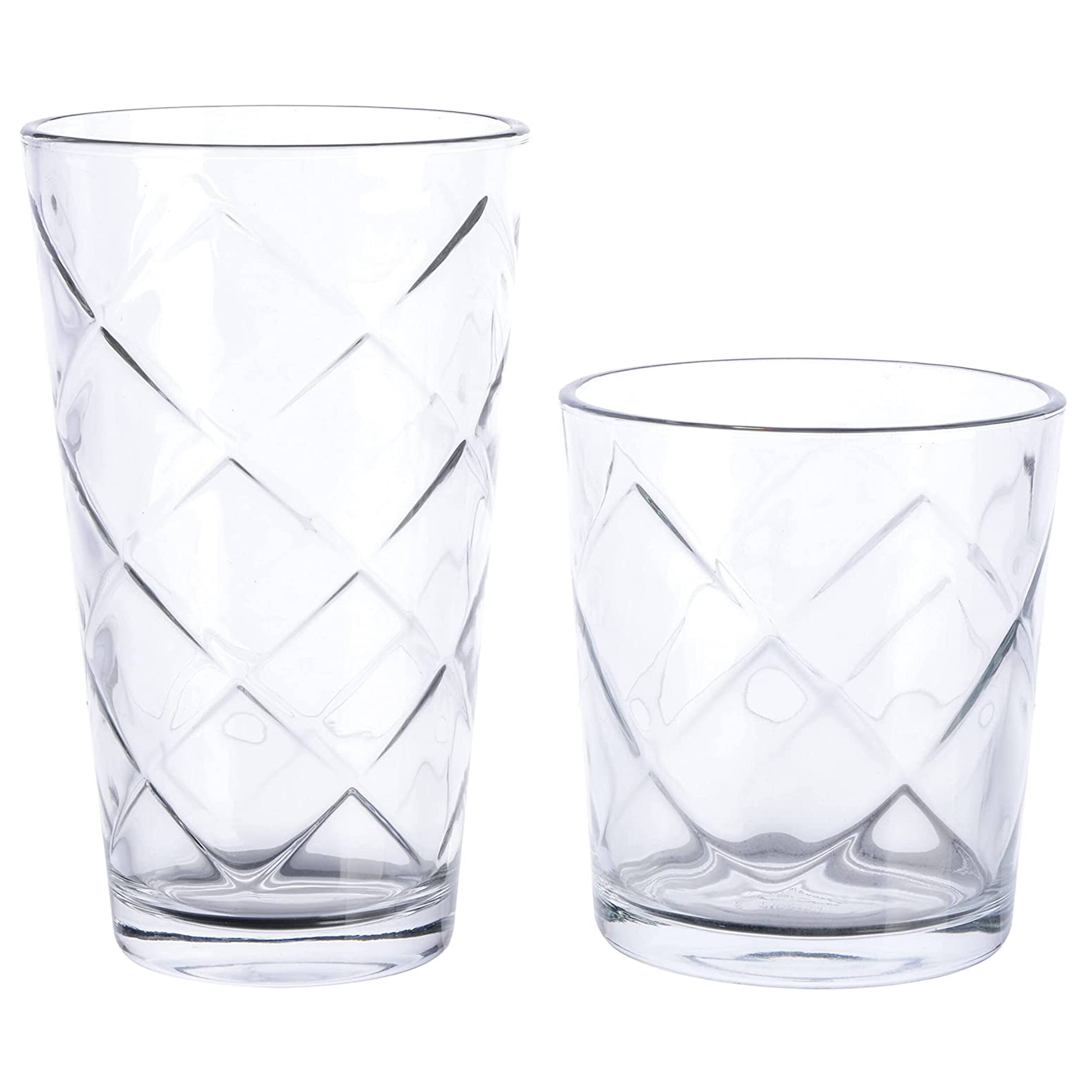 Alt View 2. Gibson - Gibson Home 16 Piece Lattice Glassware Drinkware Set - Clear.