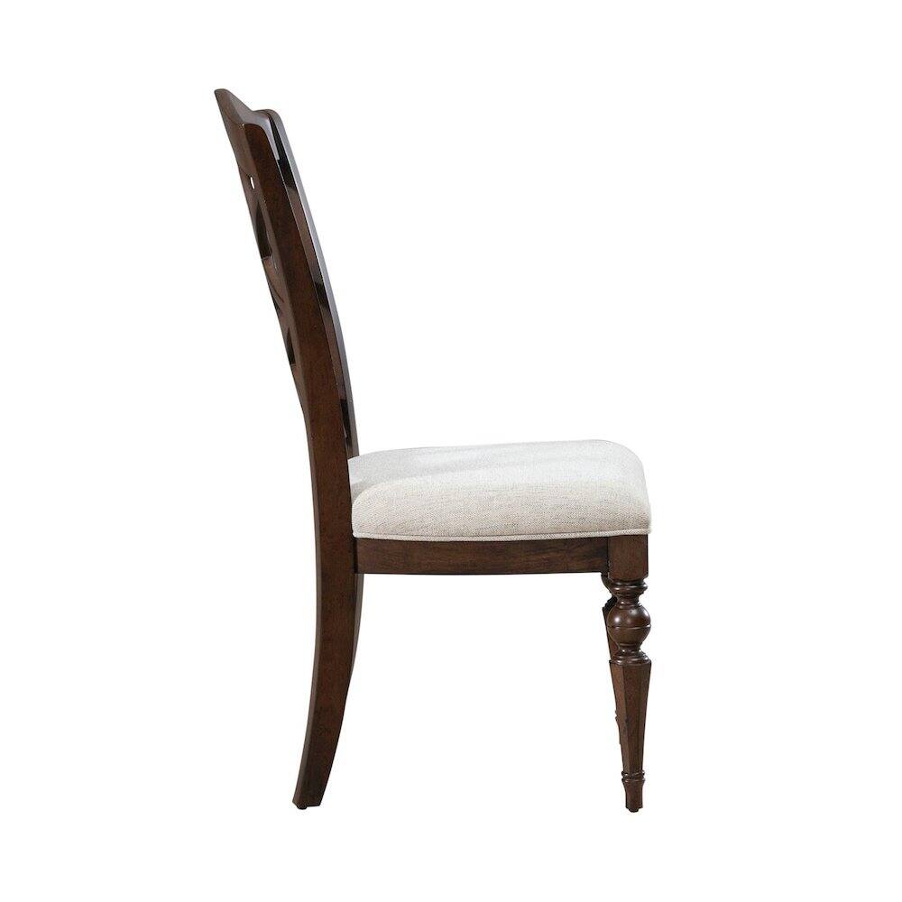 Back. Liberty Furniture Industries - Arden Road Dining Room Splat Back Side Chair - Set of 2 - Satin Cherry - Satin Cherry Brown.