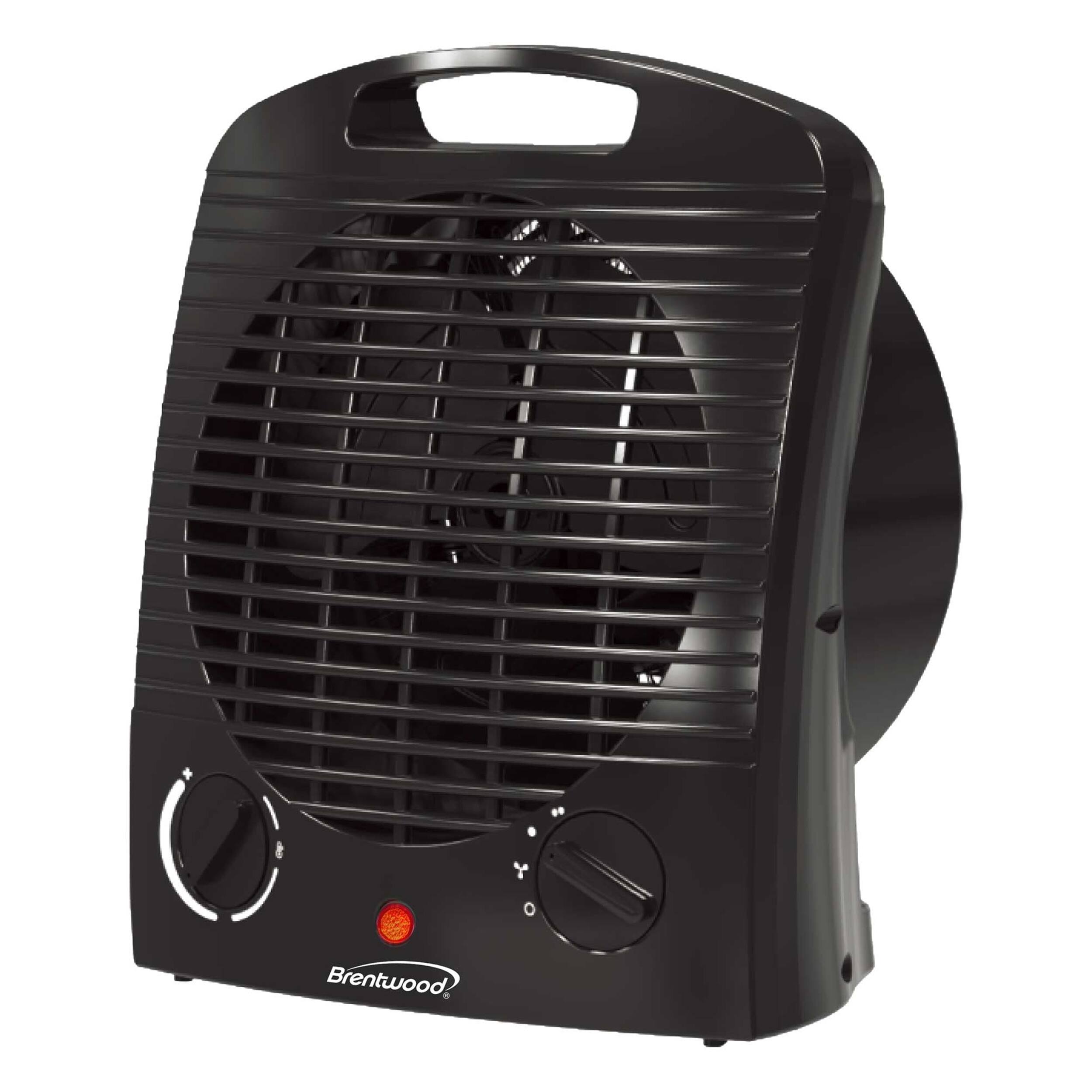 Angle. Brentwood - Brentwood 1500-Watt Portable Electric Space Heater and Fan in Black.