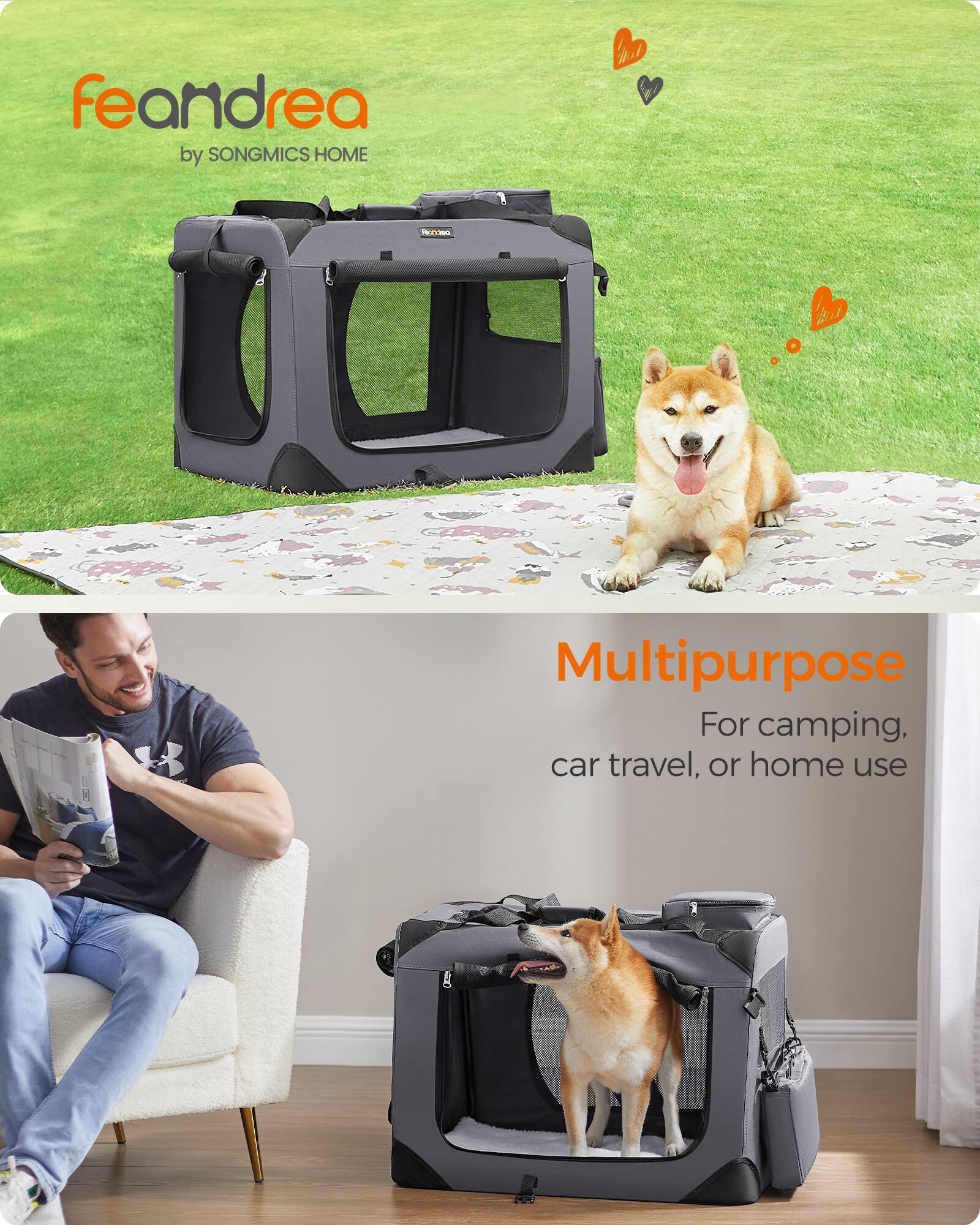 feandrea by SONGMICS HOME

Multipurpose  
For camping, car travel, or home use