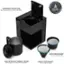 The image features a black coffee maker with a removable water tank, which allows for mess-free refills. The coffee maker is a Coffee Association Specialty S Best New Product 2024. It also includes a batch brew basket for 3-10 cup servings and a heat retentive thermal carafe to keep coffee hot even when removed. Additionally, there is a single serve basket for 1-3 cup servings.