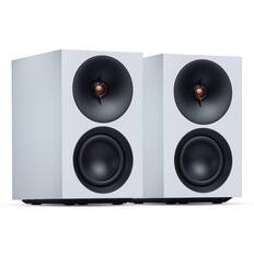 Front. Cambridge Audio - Cambridge Audio L/R S Ultra Compact Wireless Active Stereo Speakers - Pair - White.