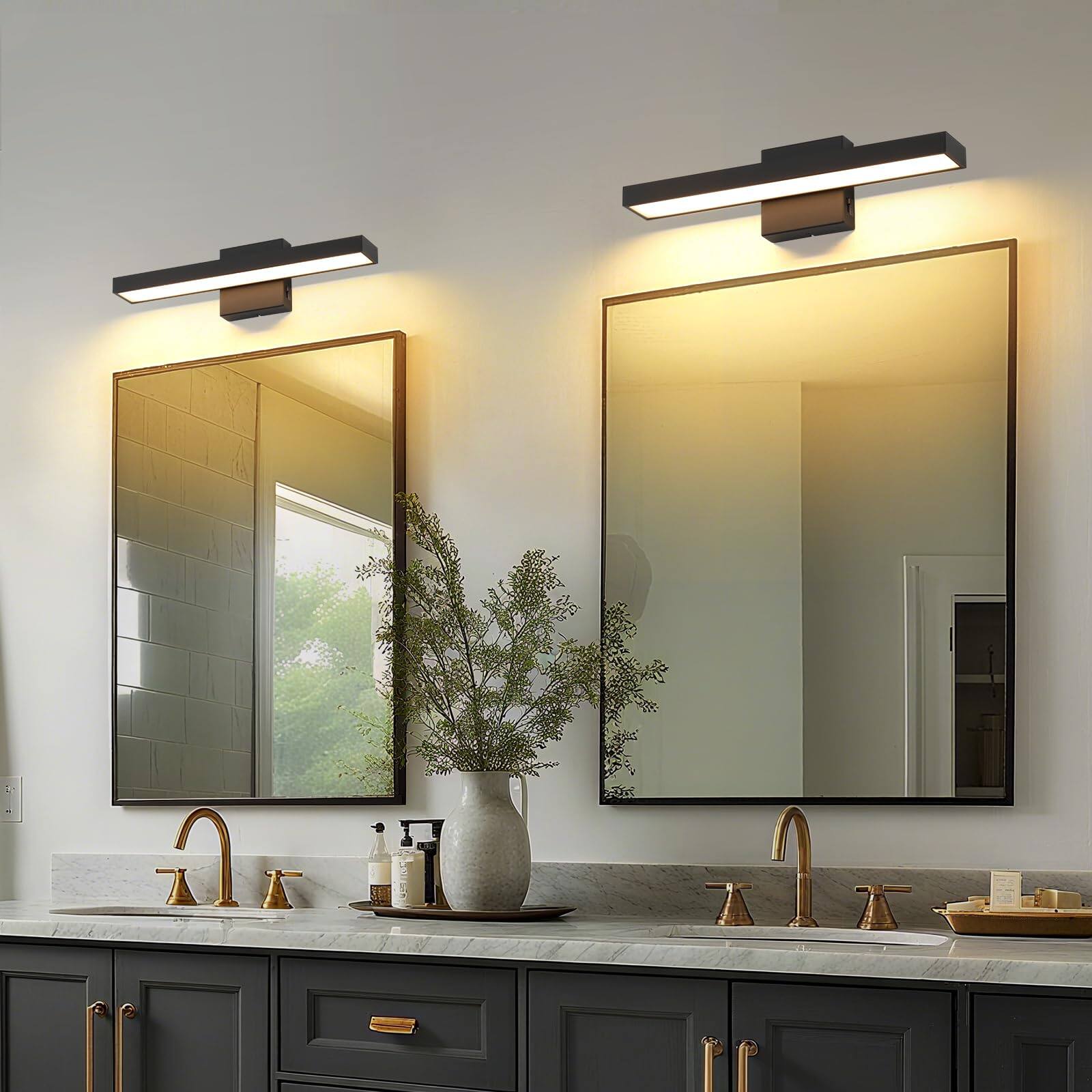 Alt View 3. HM 1810 - Vanity Light For Bathroom cct Dimmable Led Bath Modern Bar Makeup Mirror Inch w - Brushed Nickel-5CCT 16.53 Inch Long.