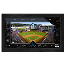 Highland Mint - Miami Marlins Framed 12" x 20" 2025 Signature Field Photograph - Facsimile Signatures - Limited Edition of 5,000 - Multicolor