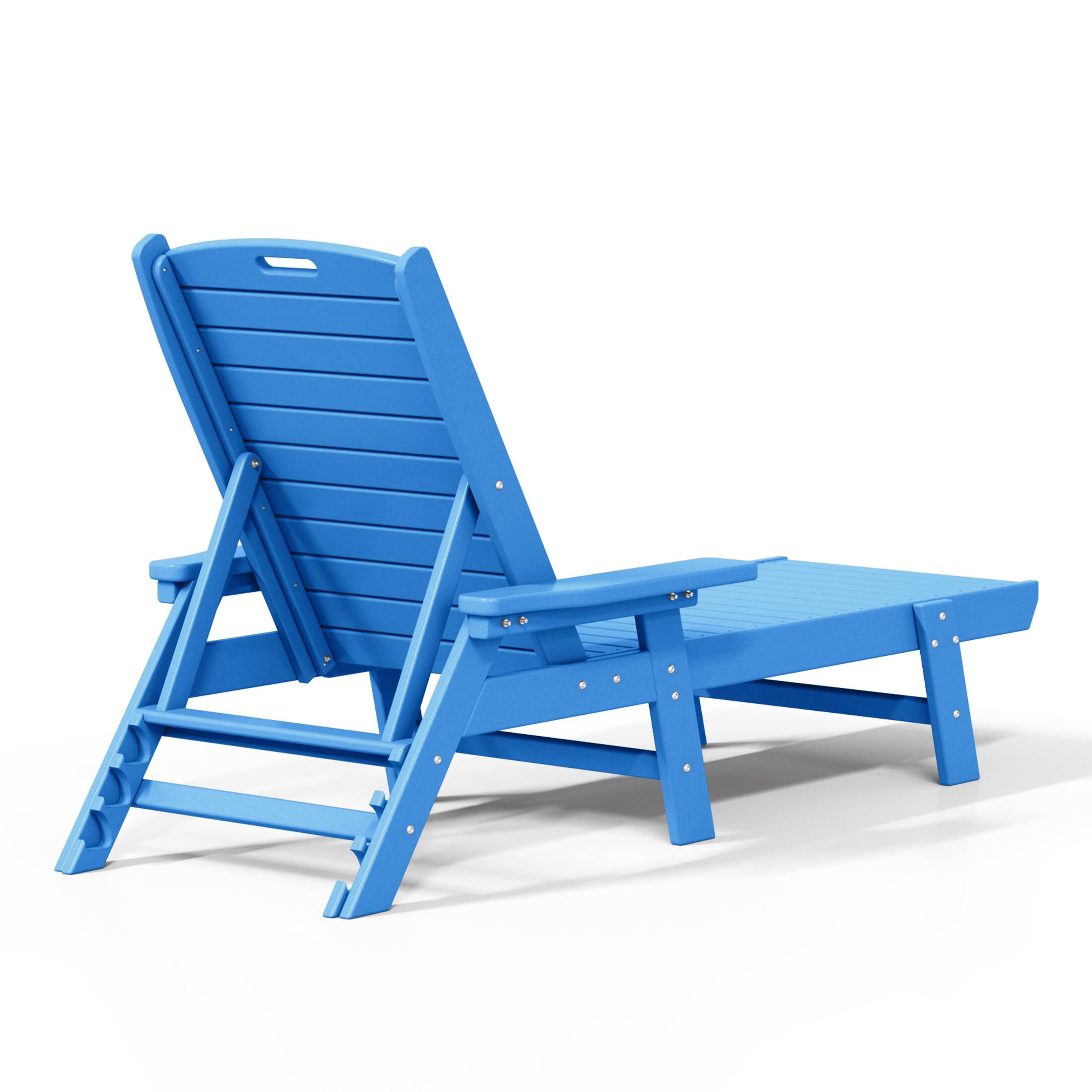 Back. WestinTrends - WestinTrends Malibu Poly Reclining Chaise Lounge - Pacific Blue.